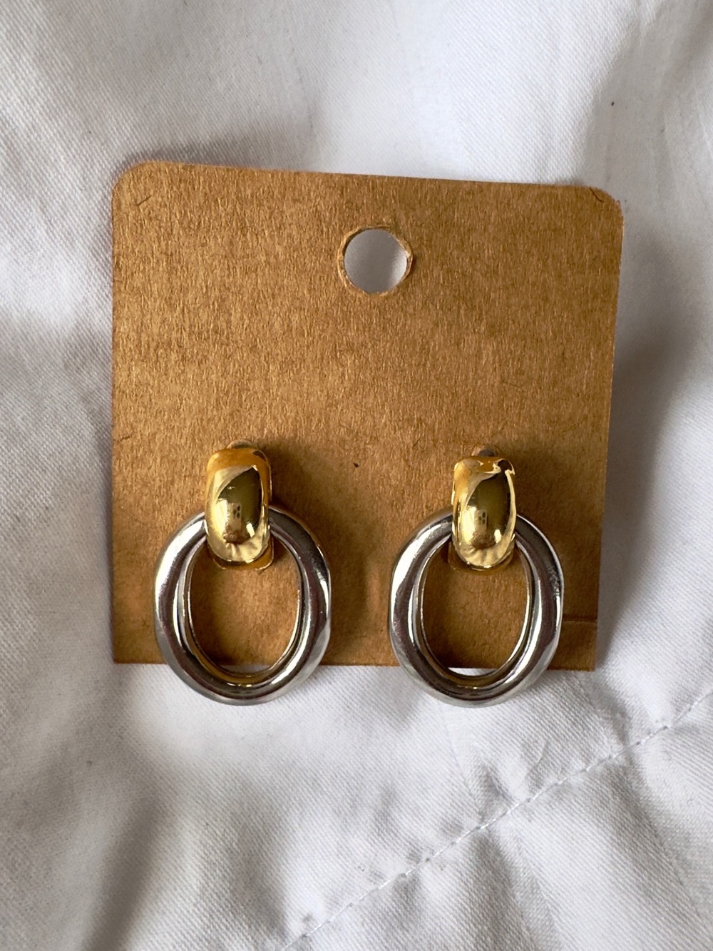 Vintage Laton Door Knocker Earrings